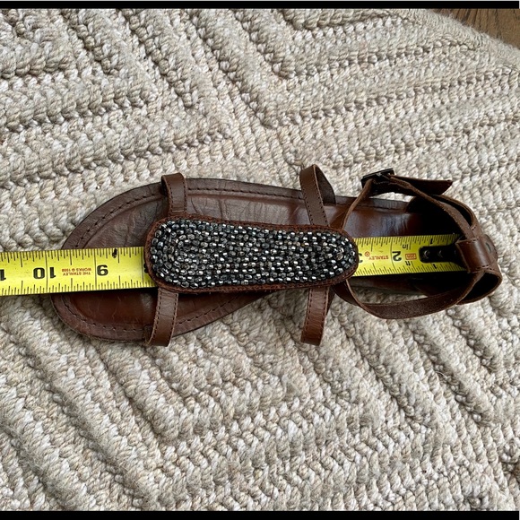 Cute Brown Jeweled Sandals - Picture 5 of 5